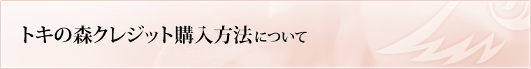 トキの森クレジット購入方法について